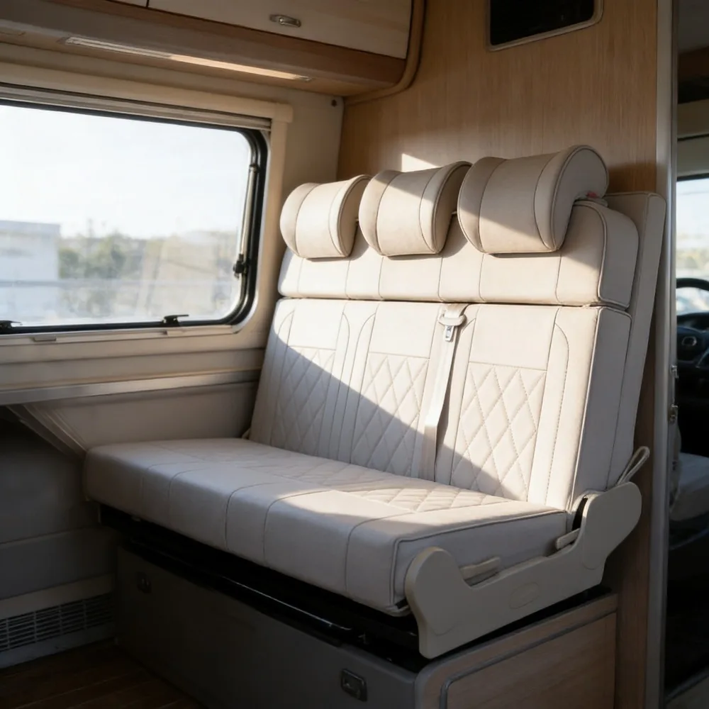 

Foldable To Bed Premium Leather Seats Custom Made Wholesale - Universal Fit for RV & Van Interior Modification Projects