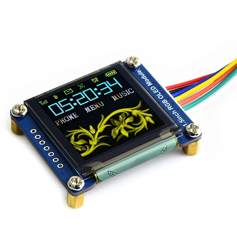 1.5Inch RGB OLED Display Module 128*128 6-Bit 65K Full Color Screen SPI Interface Embedded For Arduino For Raspberry Pi/STM32