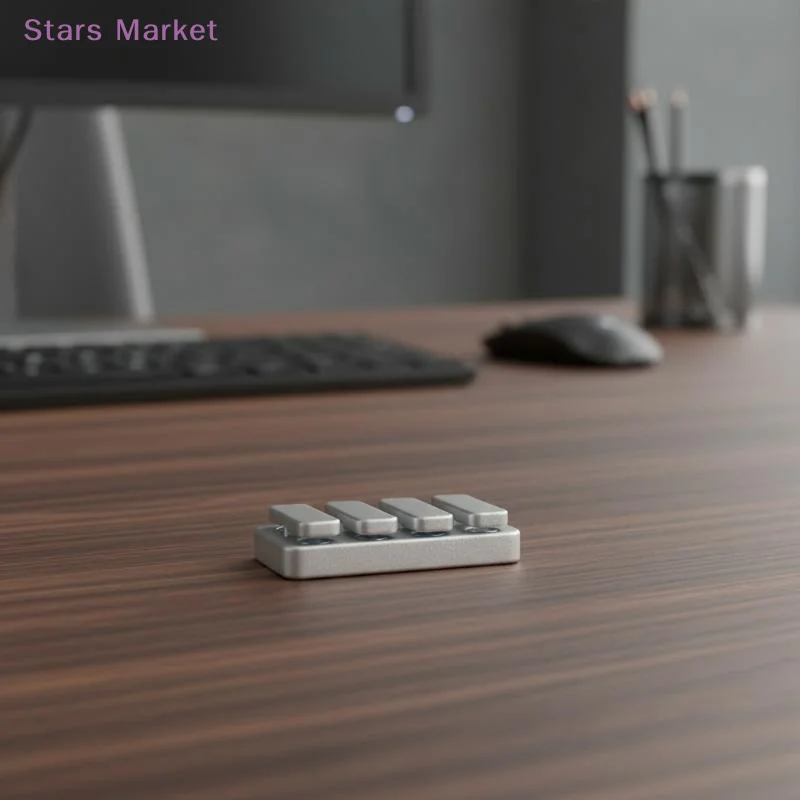 Magnetic Slider Metal Fidget Push Card Mini Fingertip Gyro Decompression EDC Adult Desk Toys