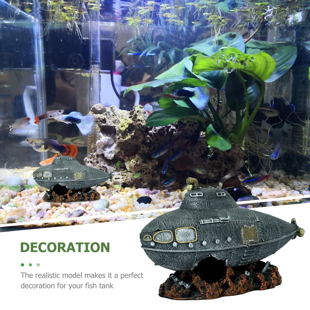 

Simulation Submarine Aquarium Ornament Delicate Resin Fish Tank Decorative Hideout Accessory Aquarium Decor Fish Tank Decor