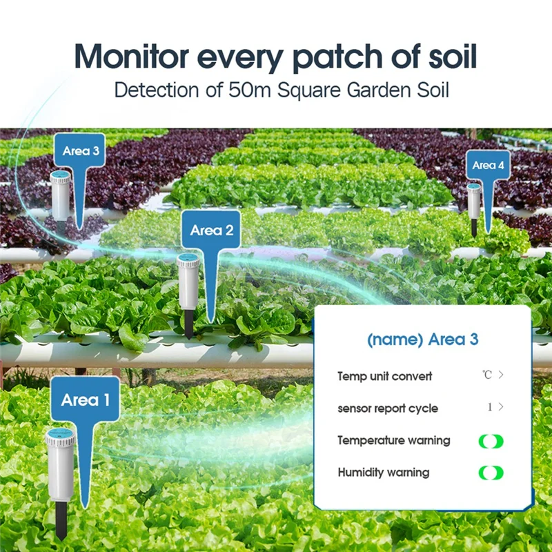 【Must-Haves】Garden Wifi/Bluetooth Soil Temperature Humidity Tester Garden Soil Temperature Humidity Tester Soil Temperature Humi