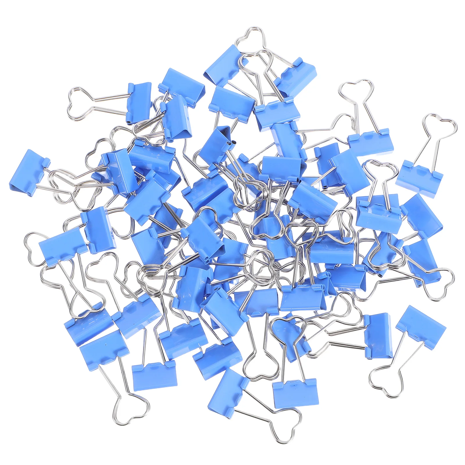 

60pcs Heart Shaped Binder Mini Metal Paper Clips For Office School Supplies Document Notes Tickets Pink Strong Grip Foldback