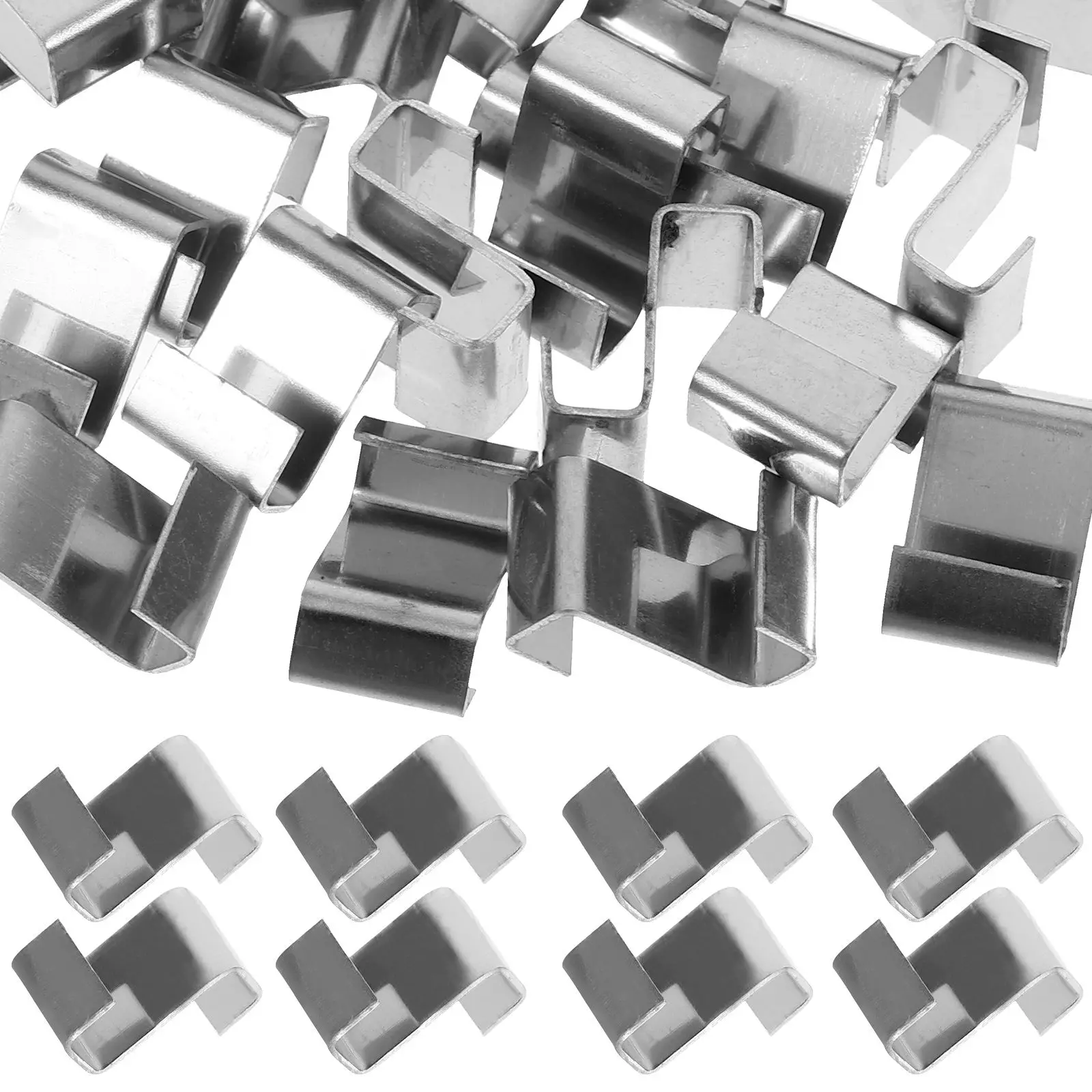 

25 Pcs Z Clips Greenhouse Glass Panels Stainless Steel Rainproof Windows Doors Fixing W Type Gardening Accessories
