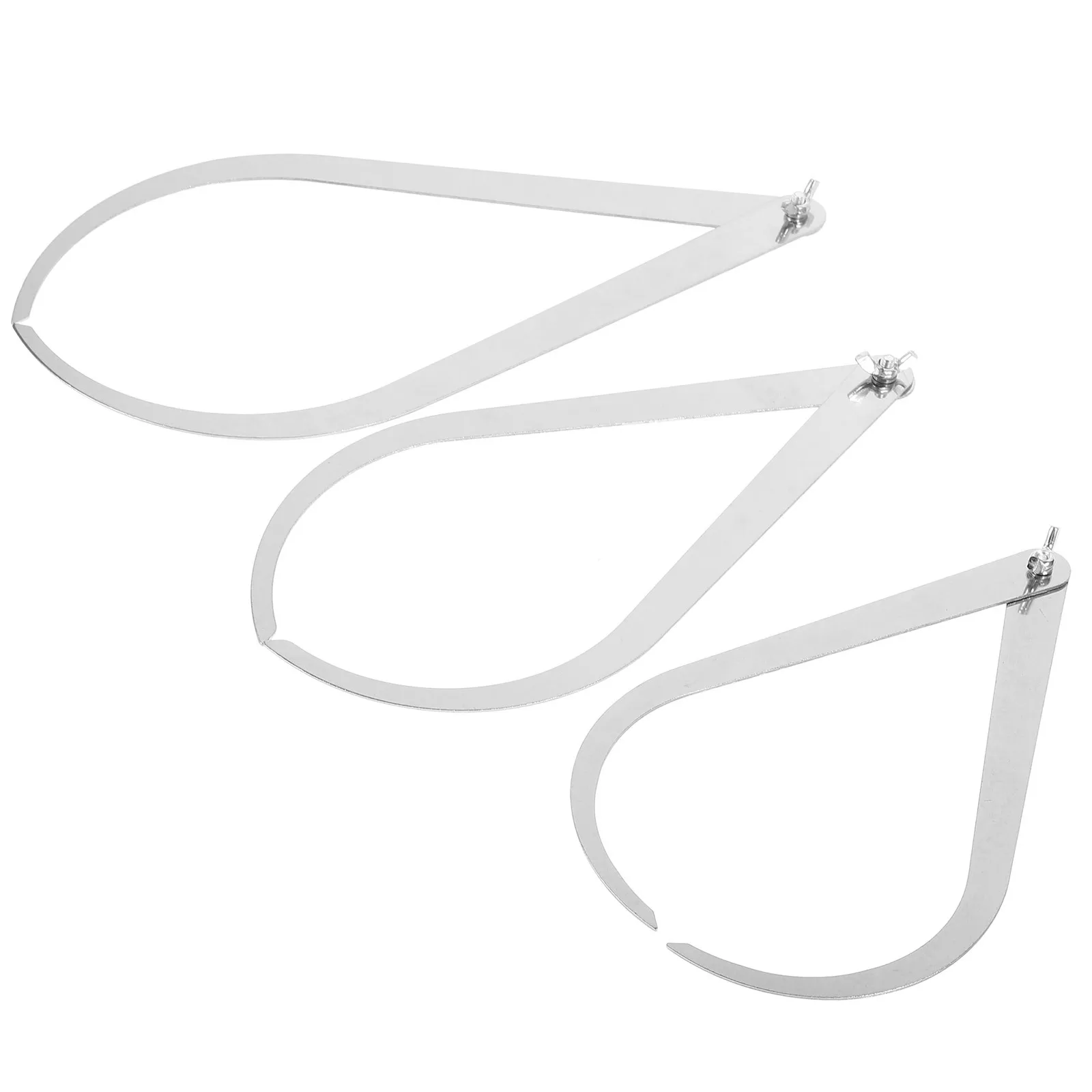 3 قطعة الفرجار الخارجي الفولاذ المقاوم للصدأ أداة قياس الدقة للحرف النحت السيراميك الفخار الطين النمذجة تشكيل