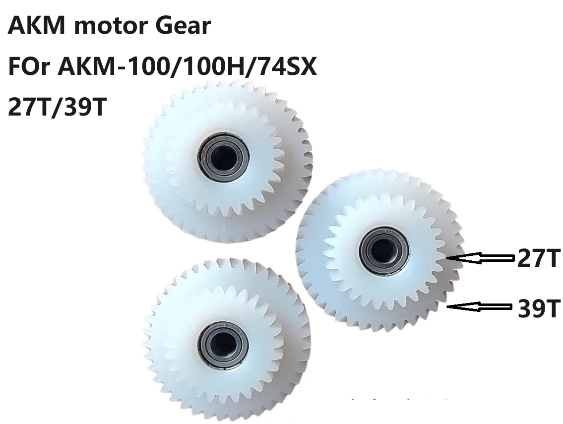 3 pezzi AKMQ100SX Motor Gear Set 27T + 39T denti per sostituzione/Ebike AKM Nylon Gear per motore Q100SX