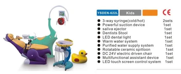 YSDEN-622L Ysenmed Children's Dental Chair Unit Medical Kids Dental Chair Full Set Hospital Clinic Child Dental Chair