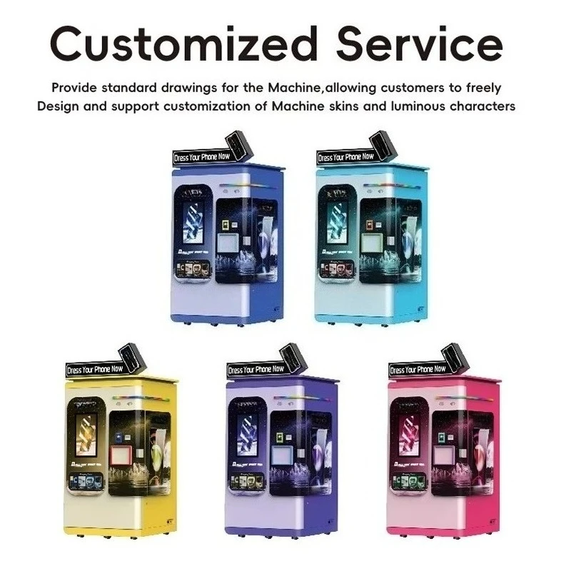 Fully Automatic Self DIY Placing Replacer Vending Machine Customized for Mobile Tempered Screen Protector Film Retail Business