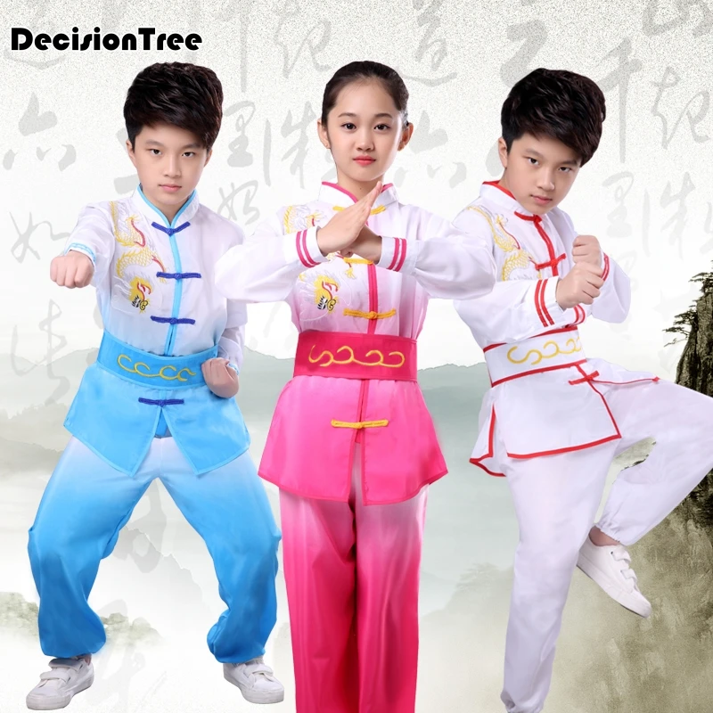 2023 chinese wushu clothing kungfu uniform martial arts suit tai chi changquan costume for men women boys girls children kids