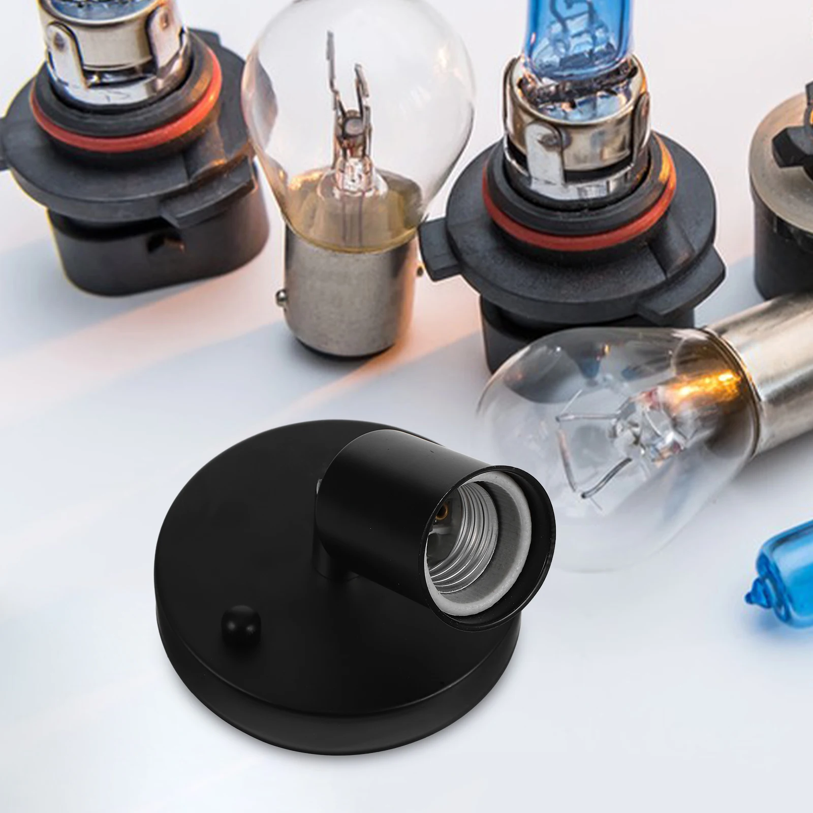 

E27 Vintage Lamp Holder Metal Socket Retro Rotating Base Hightemp Bulb Fixture Accessories Lighting Attachments