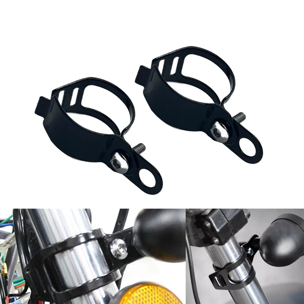 Motorcycle Turn Signal Light Mount Bracket Universal For 30-43mm Motorbike Front Fork Clamps Kit Mount Light Holder Lamp Bracket