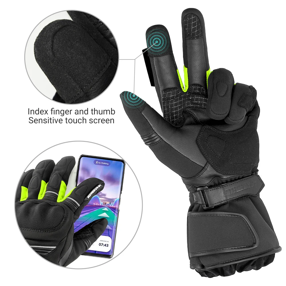 Winter Warm Motorcycle Gloves Outdoor Commuter Off-Road Gloves Motorcycle Protective Gloves Outdoor Travel Bicycle Gloves image 5