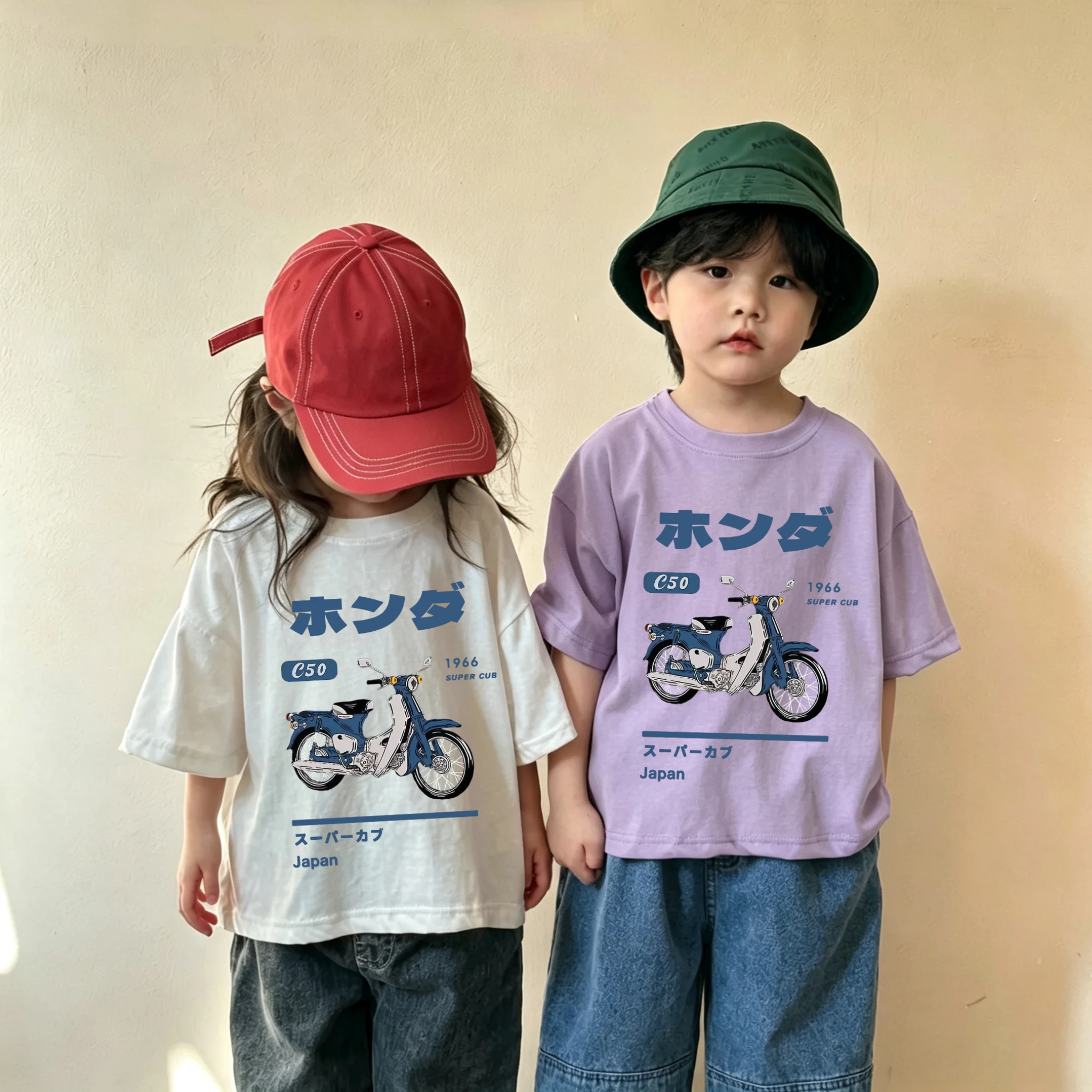 Klassisches Kinder-T-Shirt - Koreanischer Stil, trendiges, bequemes Kurzarm-T-Shirt aus 100% reiner Baumwolle für Jungen und Mädchen – Detail 6