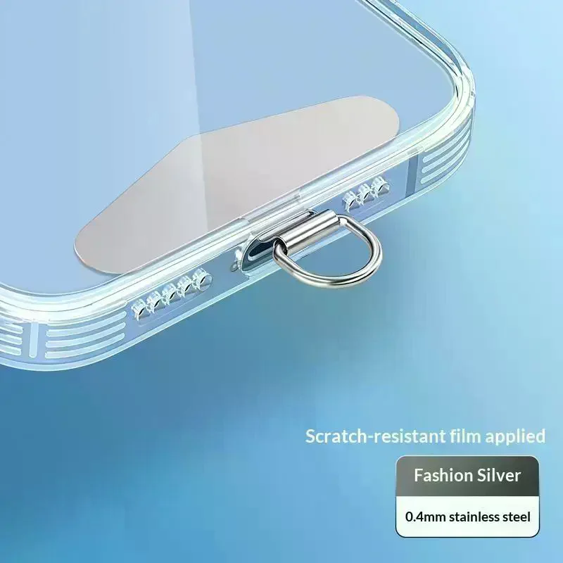 Metal Cellphone Hanging Strap Gasket Replacement Stainless Steel Mobile Phone Lanyard Tether Tabs Patch Clip Sturdy