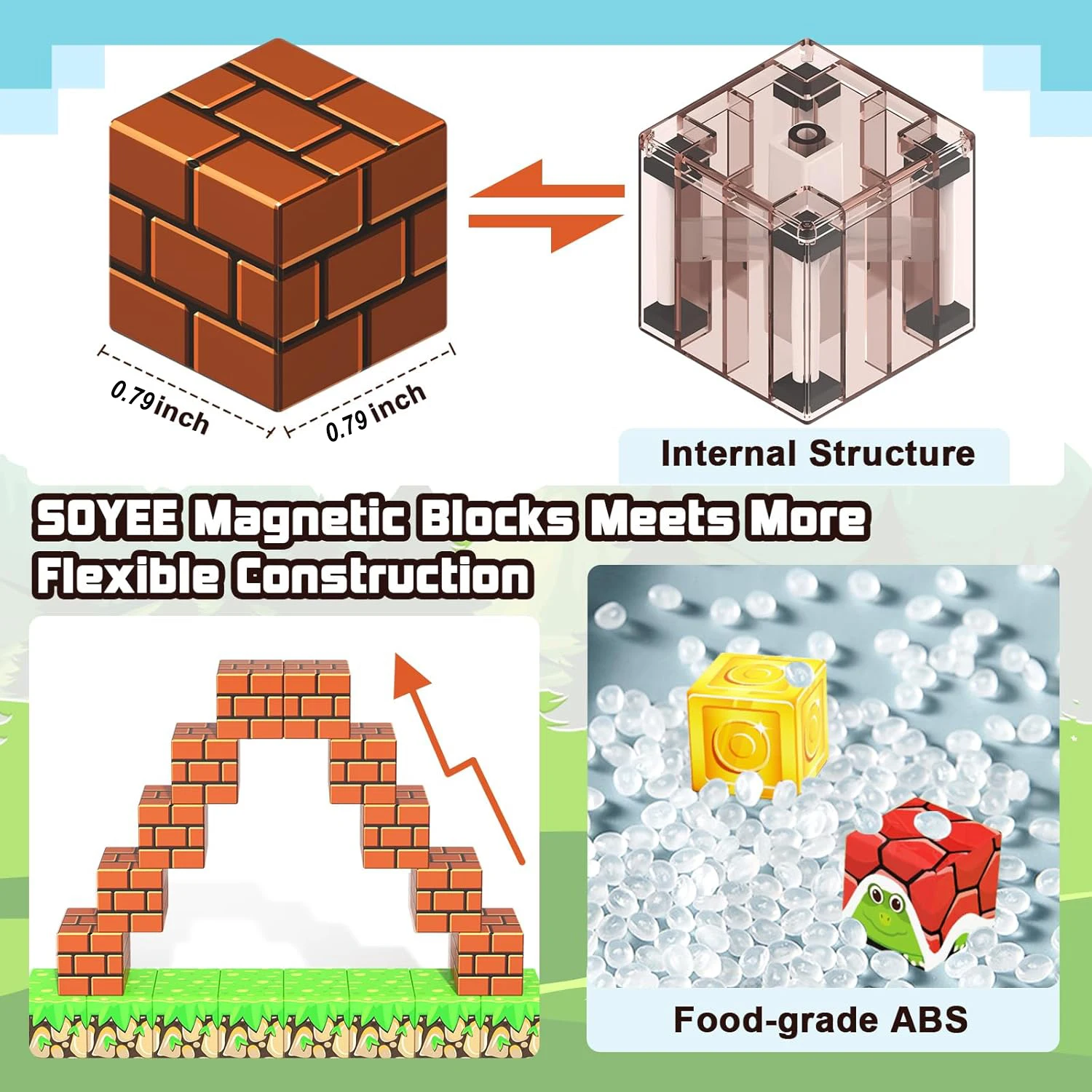 Blocs de Construction magnétiques du monde, jouets sensoriels STEM Montessori pour Kis, ensemble de Construction de cubes magnétiques, cadeau d'anniversaire