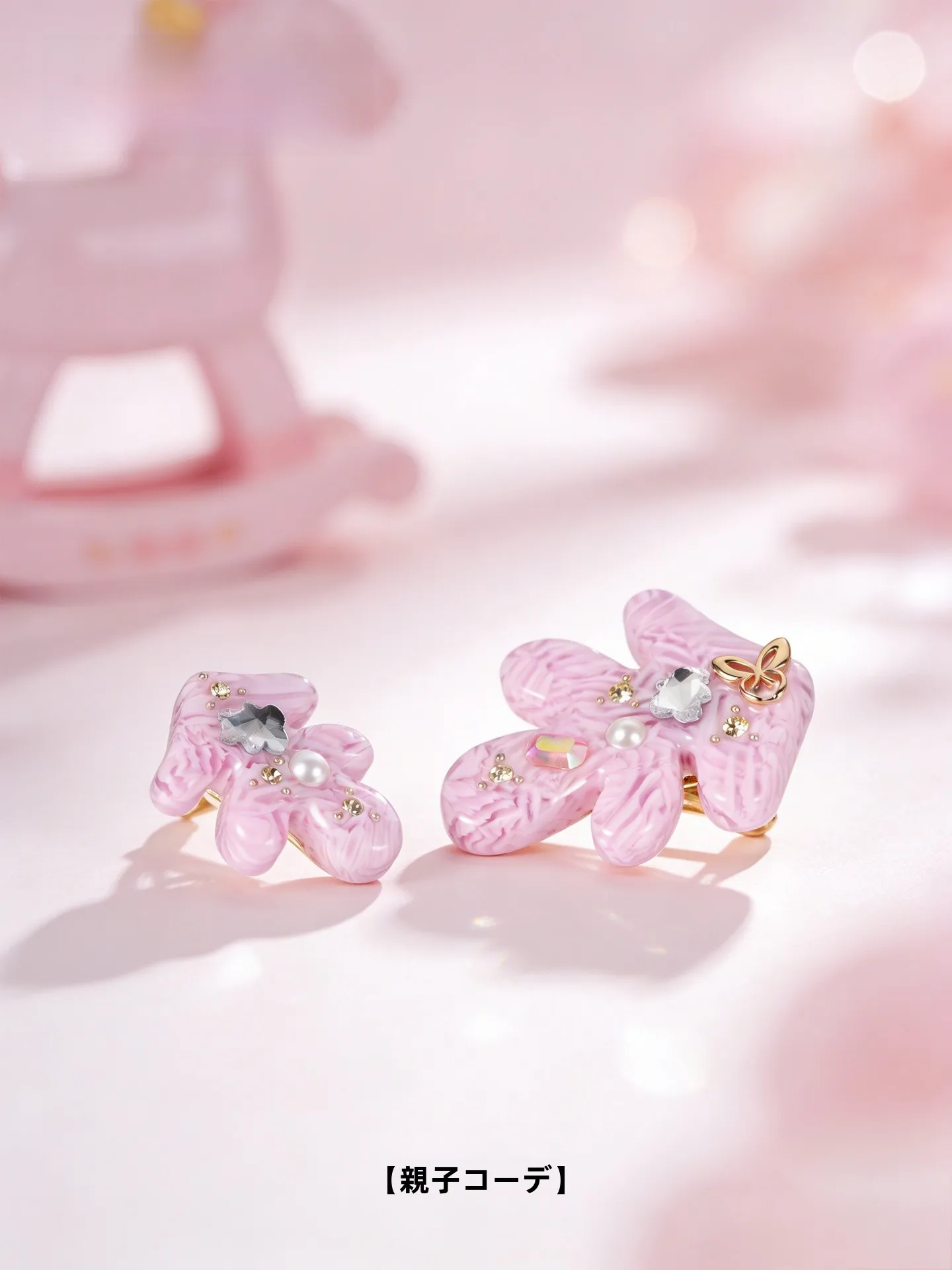 mo-cercoo-アセテートパープルコーラルダックビルヘアクリップ-bb-ヘアピン親子セットビーチサイドクリップファッショナブルなヘアアクセサリー