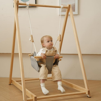 Indoor Outdoor Garden Replacement Wooden Stand Swing Seat Hammock Bungee Trampoline Children Toddler Trampoline