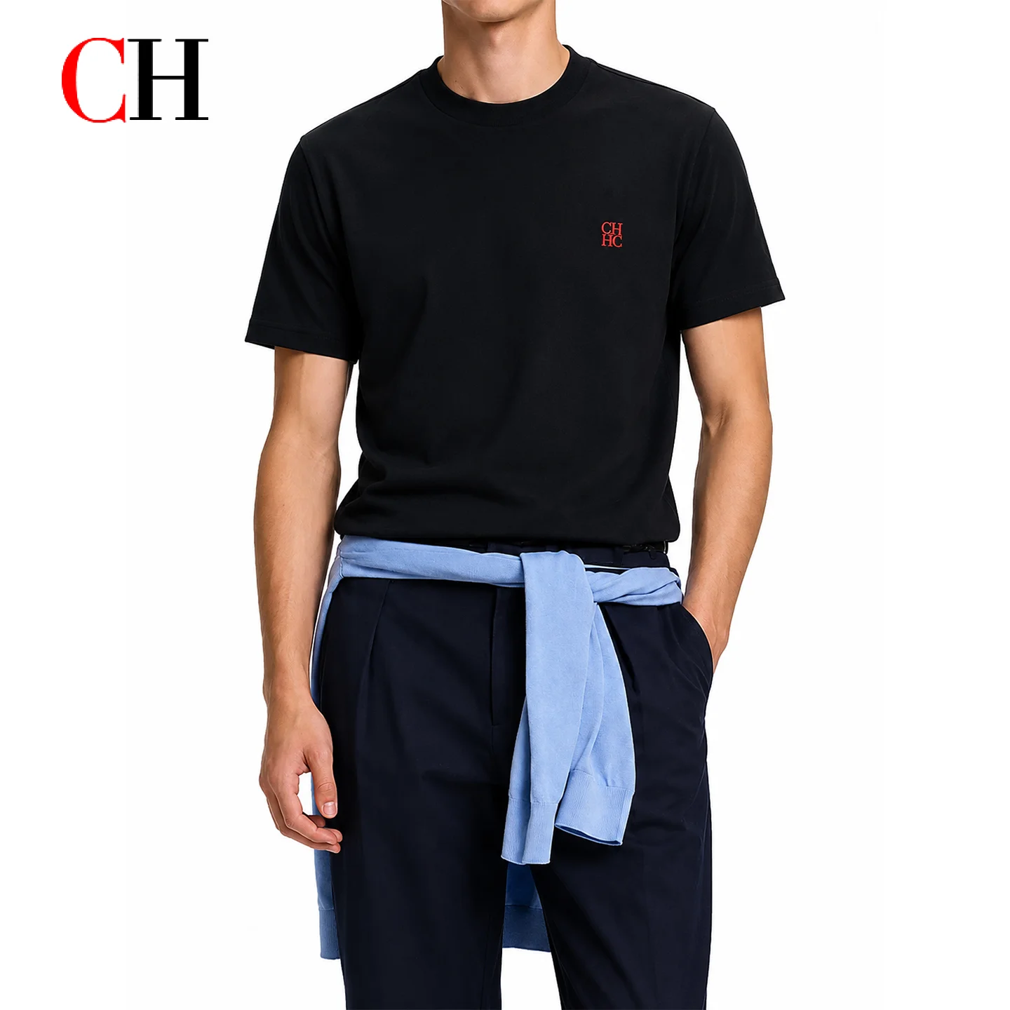 CH Mens Basic Round Neck Subtl - đánh giá và giá Embroidery Font Free