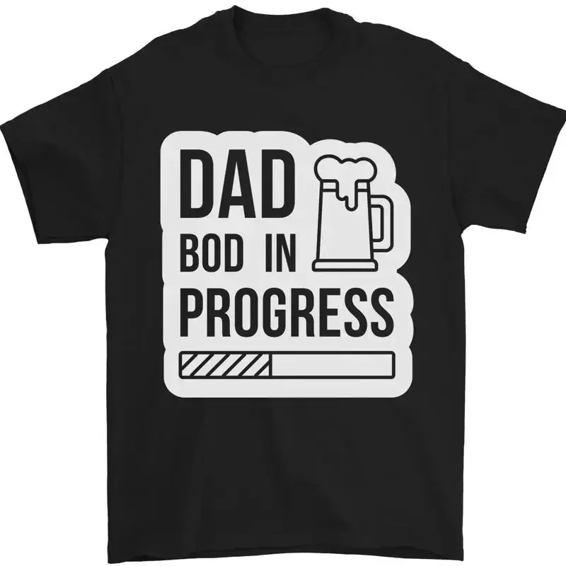 Dad Bsb IN Progress Lustig Vatertag Körper Herren 100% Baumwolle T shirt