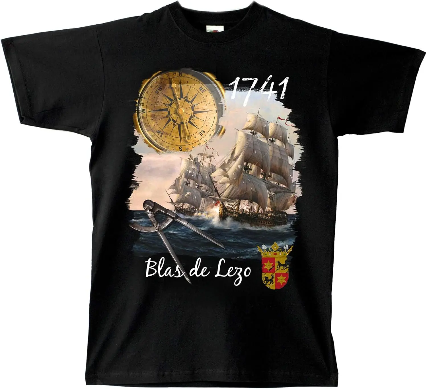 Camiseta Blas De Lezo - Souvenirs Granada Men T-Shirt Short Sleeve Casual 100% Cotton T Shirt