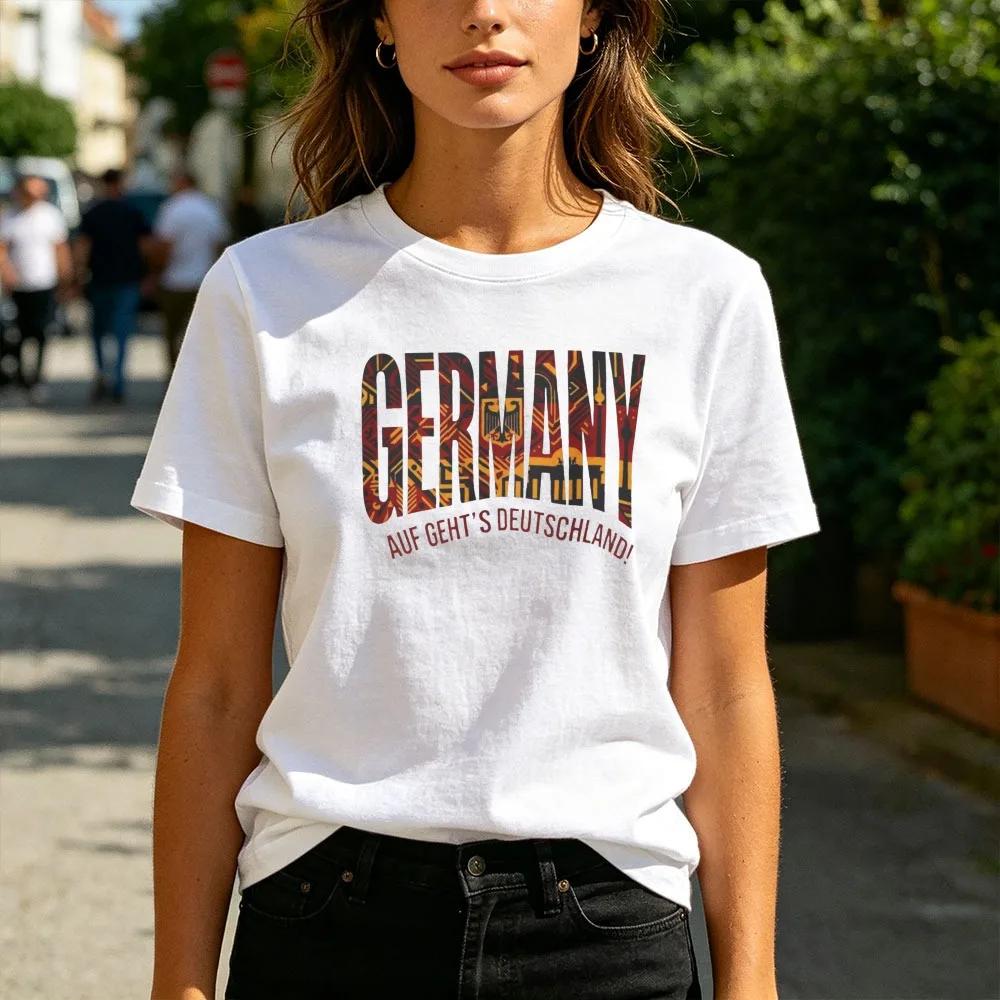 Germany Shirt Germany Pride Tops Germany Fan Tees Streetwear Loose Clothes Women Summer Short Sleeve Graphic Print Shirt