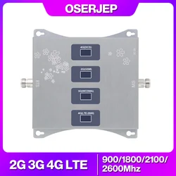 Four Band Amplifier 900/1800/2100/2600mhz 4G 3G 2G  Phone Signal Booster GSM DCS WCDMA LTE 2G 3G 4G Cellular Repeater