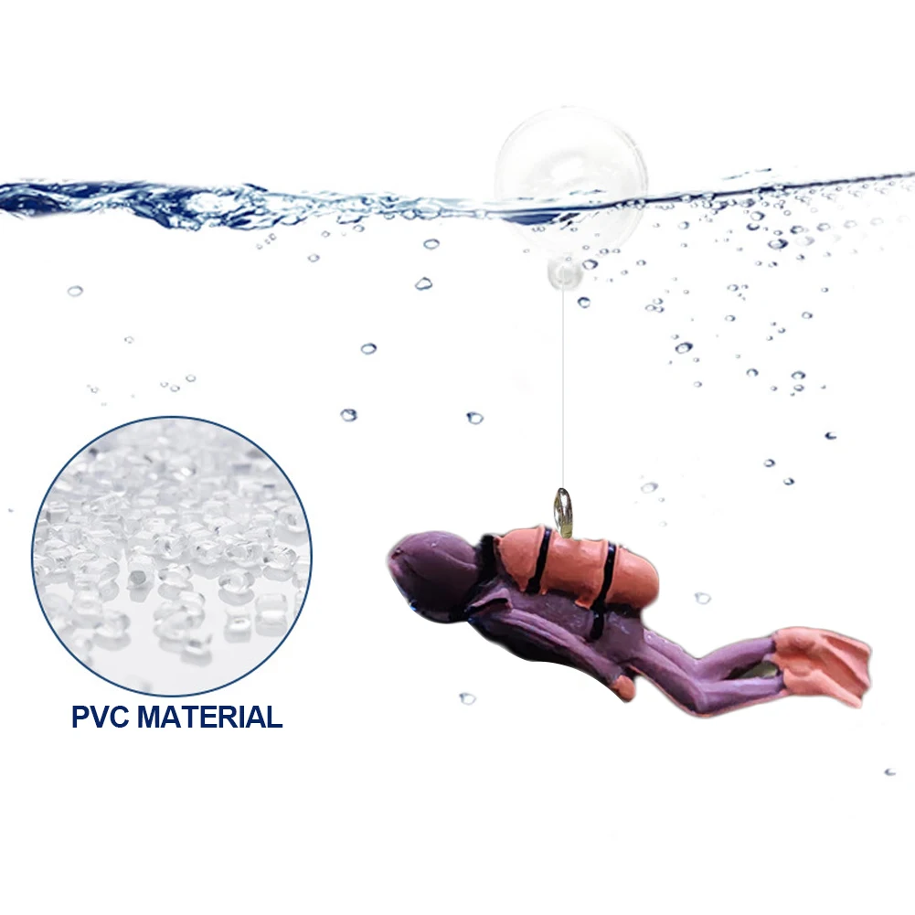 Aquarium Decoration Resin Floating Diver Fish Tank Floating Decoration Under the Water Set Underwater World Small Floating Ball