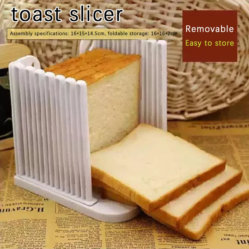 White Slicer For Bread and Toast  Sandwich Bread Slicing Guide  Adjustable Bread Slicer Slicer Kitchen Tool