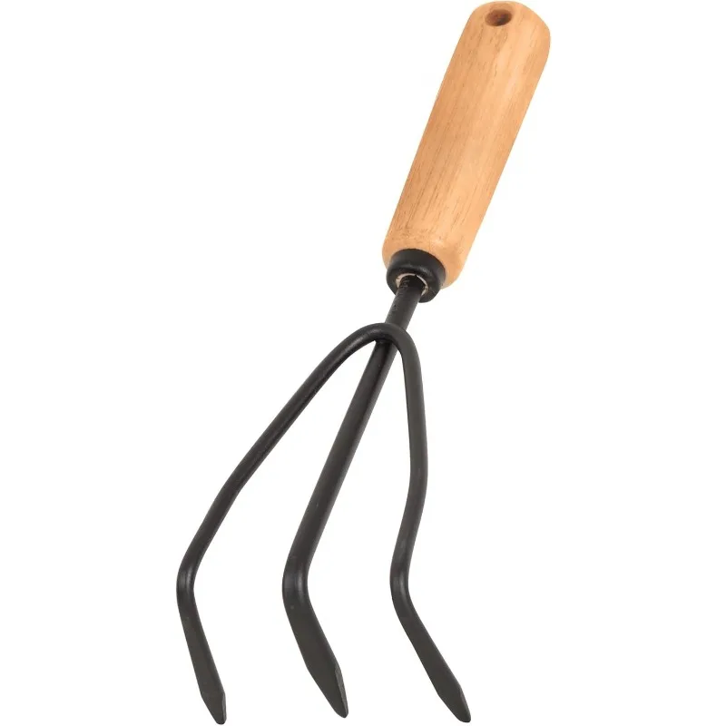 

2446300 Tempered Steel Hand Cultivator with Wood Handle, 11-Inch, Brown