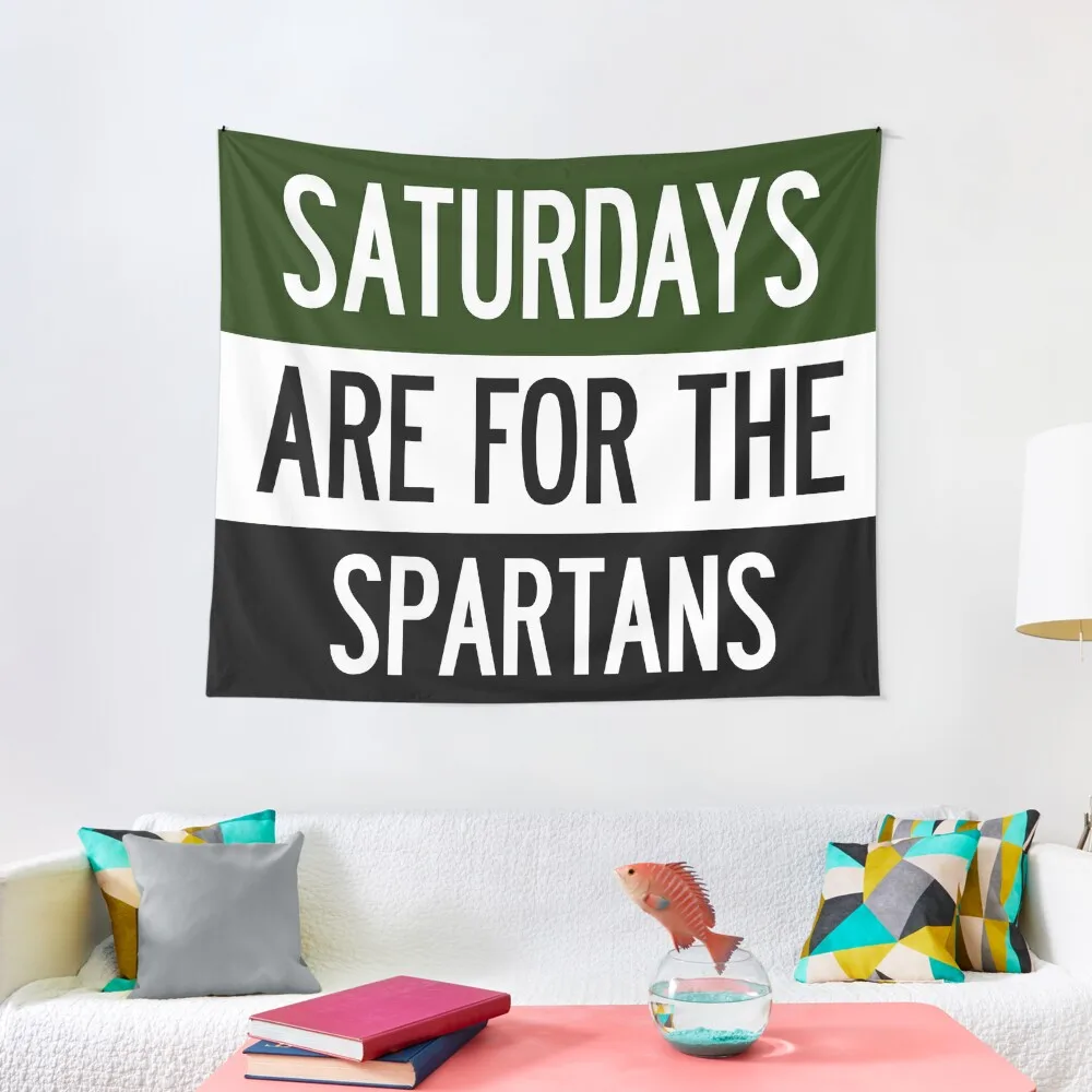 

Saturdays are for the Spartans - Michigan University Tapestry Home Decorations Wall Tapestries Tapestry