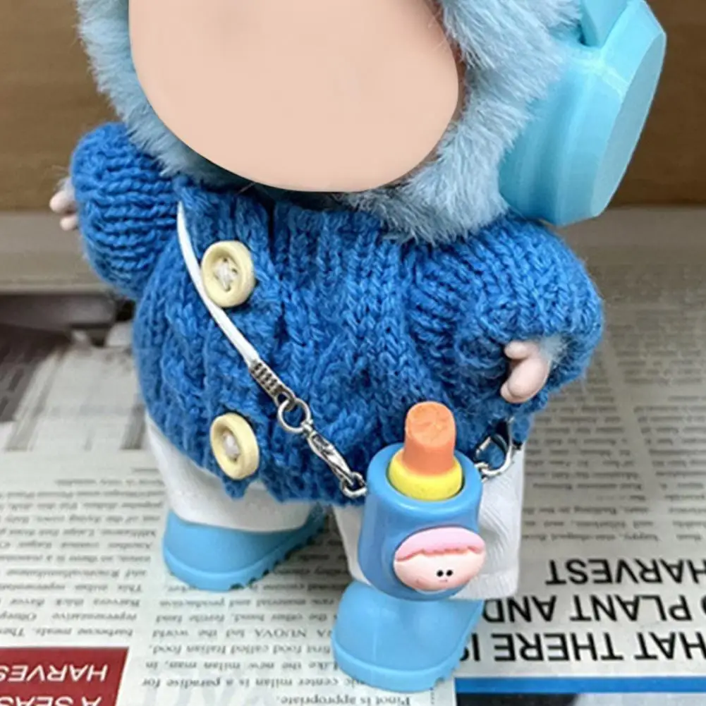 Baby Doll Clothes Stylish Doll Clothes Set Knitted Sweater Overalls Outfit Premium Jeans Dress Up Accessories for 15-17cm Dolls