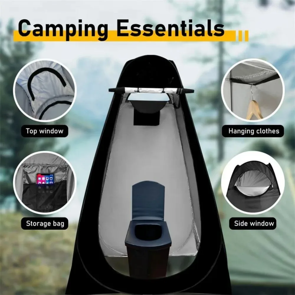 

Pop Up Privacy Tent,Large Portable, Outdoor Camping Shower Changing Emergency Folding Toilet Tent