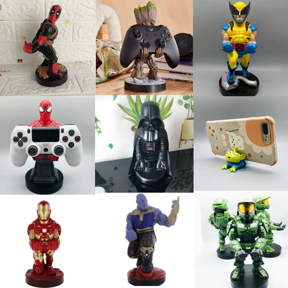 Marvel Groot Iron Man Phone Bracket Soldier Sergeant Support Decoration Game Controller Support Model Ornaments Festival Gift