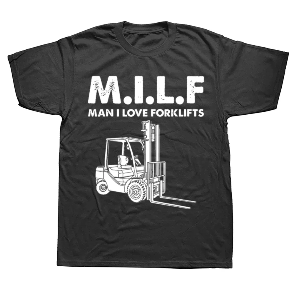 Novelty Awesome Milf Man I Love Forklift Driver Operator T Shirts Graphic Streetwear Short Sleeve Birthday Gifts Summer Style