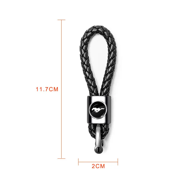 Car Carbon Fiber Keychain Zinc Alloy Keyrings Accessories For Ford Mustang 2005 2006 2007 2008 2009 2016 GT Mach-E 2013 Escala - view 3