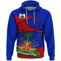 Newest Country Emblem Flag Caribbean Sea Haiti Island Retro Pullover Men/Women Tracksuit 3Dprint Streetwear Harajuku Hoodies B12