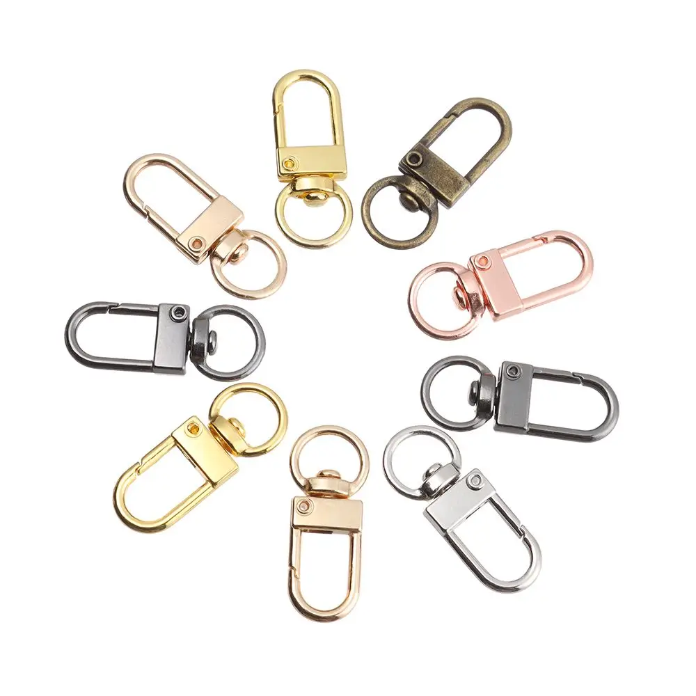 5Pcs Metal Bag Part Accessories DIY KeyChain Bags Strap Buckles Collar Carabiner Snap Hook Lobster Clasp