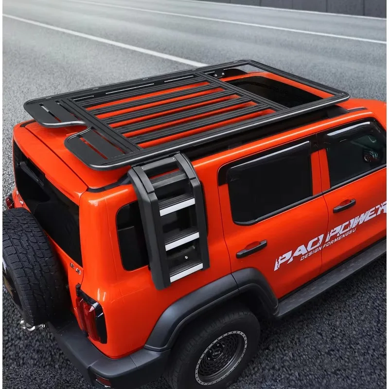 Auto Parts Kit Aluminum Alloy Roof Climbing Ladder Side Box with Luggage Rack Exterior Modification Car Accessories