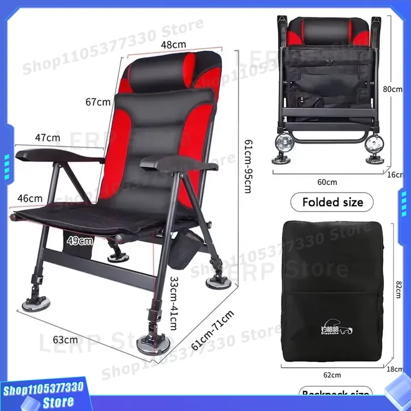 Portable Folding Deck Chair Adjustable 5 Gear Backrest Lift Multi Group Outdoor Camping Garden Beach Fishing Seat Factory