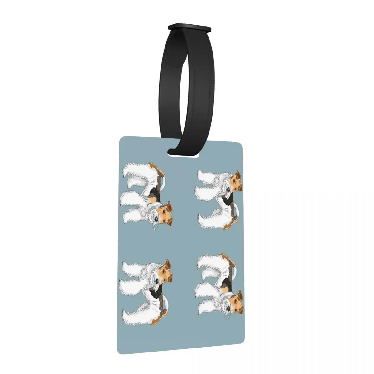 

Ретро проволочные волосы фокстерьер дизайн багажные бирки чемодан дорожная мода багаж посадка бирка держатель этикетки ID имя адреса