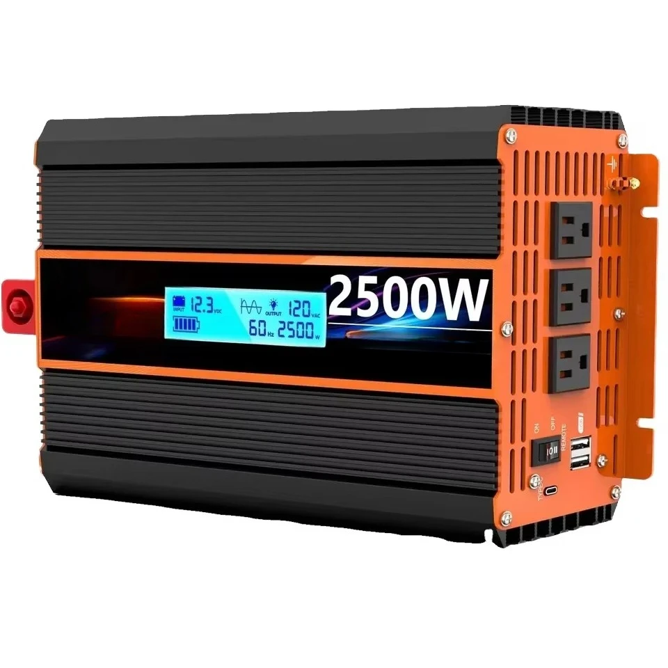 2500 Watt Pure Sine Wave 12V DC to 110V 120V Converter for RV Power Inverters