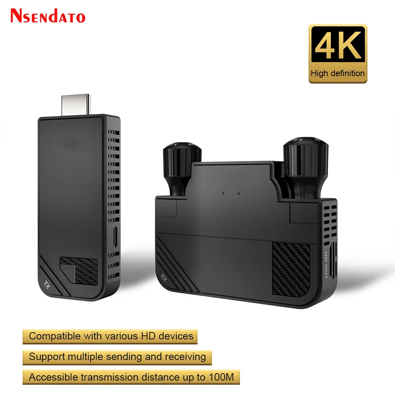 

100M HDMI-compatible Type C Wireless Video Transmitter & Receiver HDMI-compatible Wireless Extender For Projector Android/iOS/PC