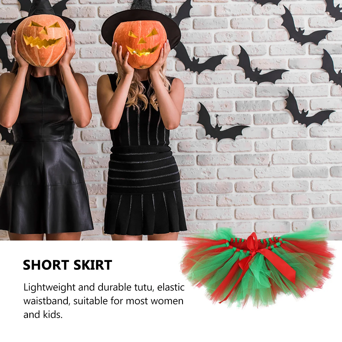 

Christmas Gauzy Skirt Net Yarn Bust Skirt Red Green Festive Party Decor Soft Comfortable Durable Christmas Party Dress