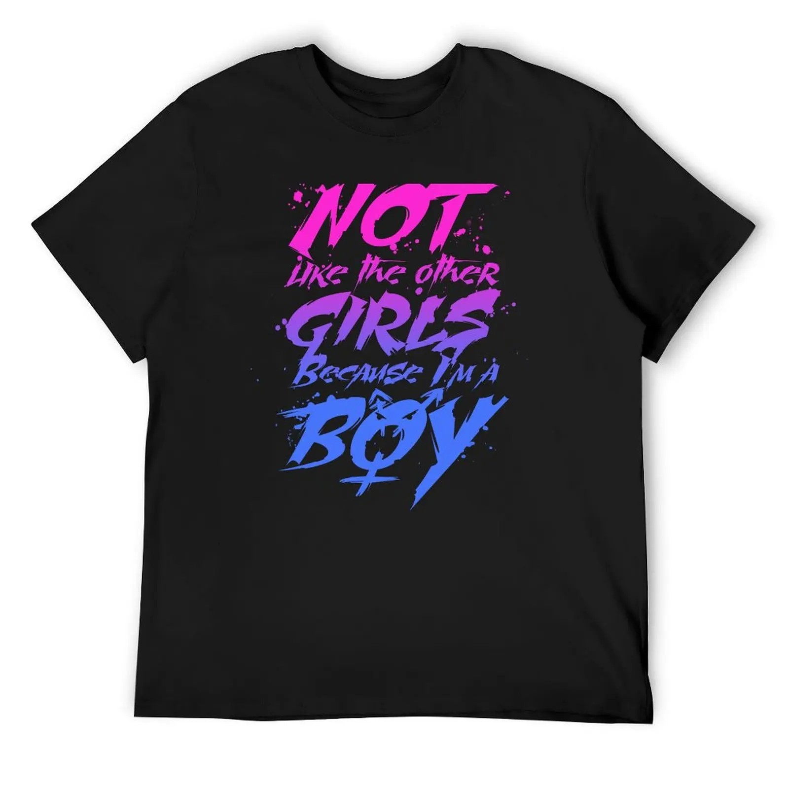 

Not like the other girls because I'm a boy T-Shirt vintage anime shirt street wear plain anime t shirts black t shirts for men