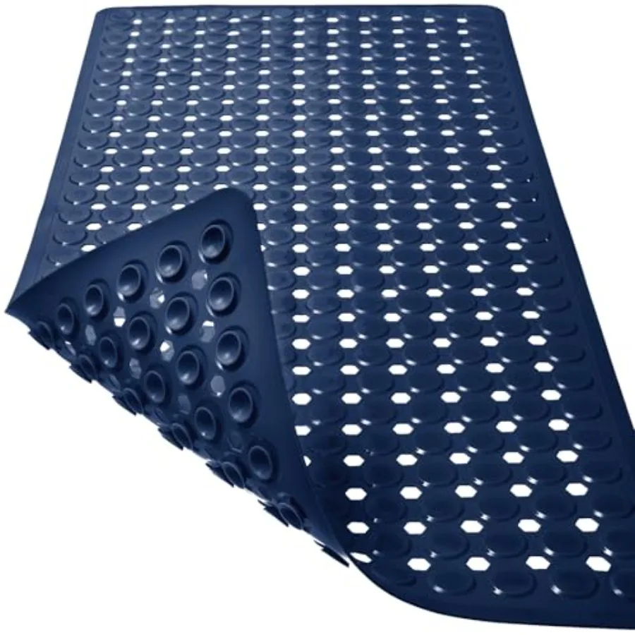 

Bath Mat for Tub and Shower, Non Slip Soft Bathmat with Suction Cups and Drain Holes, Machine Washable Bathtub Floor Liner Mats