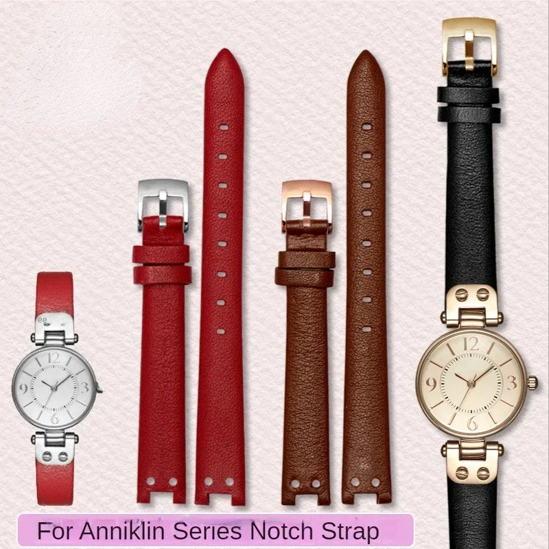 Premium Quality Cow Leather Watchband for Anne Klein AK1950/9442/9918/9168 with Soft and Comfortable Retro Style Design