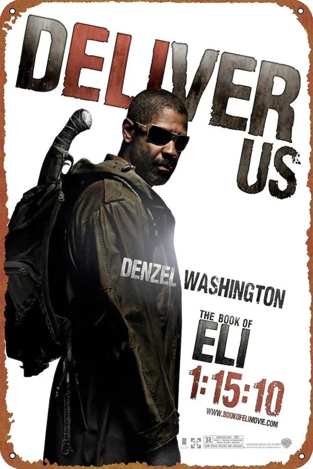 M1, cartel de película The Book of Eli, logotipo de hojalata de Metal, logotipo Vintage para el hogar, cueva para hombre, Bar, gimnasio, Fitness, Panel decorativo de pared