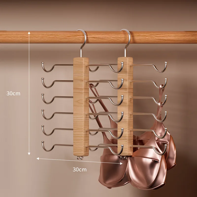 2pcs/set  Multi-function Closet  Hook Organizer, Multifunctional Space Saving Cloth Hanger for Strap Vest Scarfs Ties