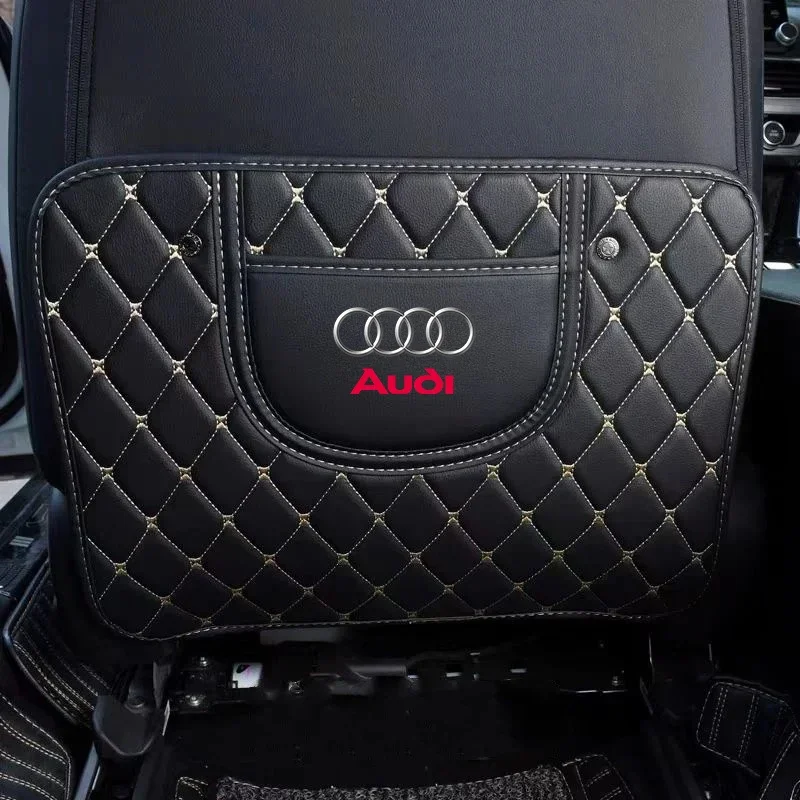 

PU leather car seat rear protective For Audi A3 A6 Q3 B5 B6 B7 B8 B9 Q7 8P 8V 8L A5 A4 C6 C5 C7 4F A1 A7 A8 Q2 Q5 RS3 RS