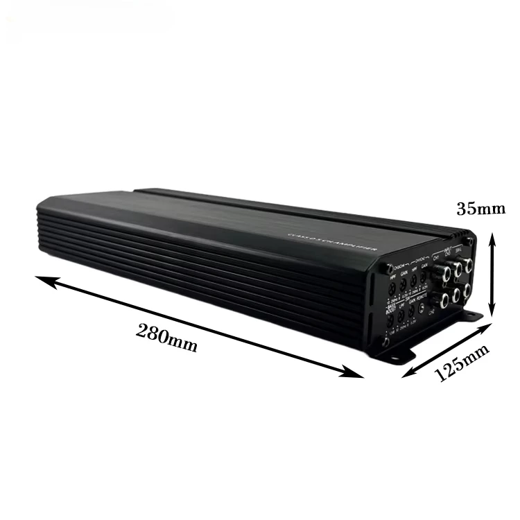 Professional HiFi Car POWER Amplifier 5-Ch Audio System 12V Class AB Power Amplifier High-Power RMS 100W*4CH@ 4Ω+800W*1CH@ 1Ω