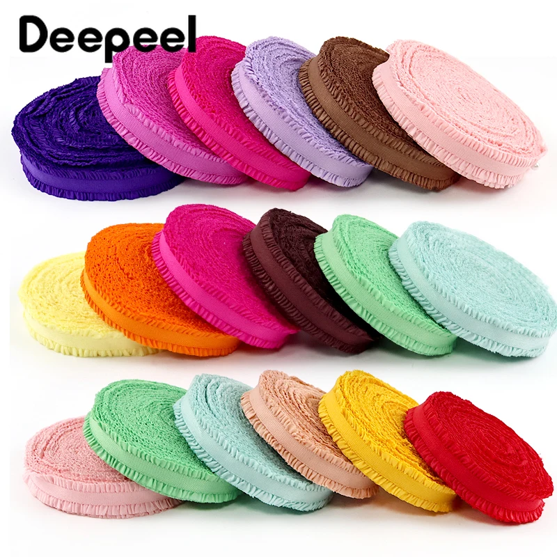 

5/10/20Yards 13mm Lace Elastic Band for Underwear Strap Rubber Bands Clothes Stretch Tape Hairband Ribbon DIY Sewing Accessories